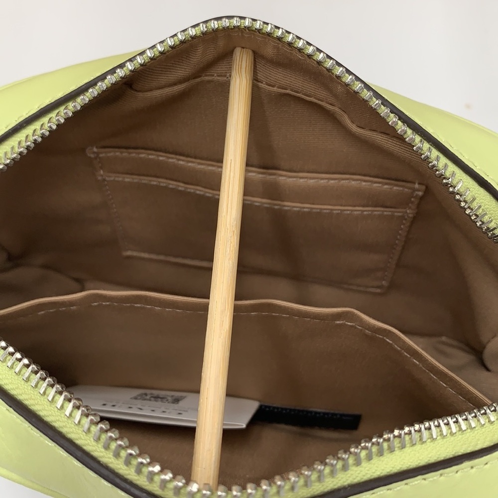 NEW! COACH Mini Jamie Camera Bag In Signature Canvas - Silver/Khaki/Pale Lime - Picture 12 of 16